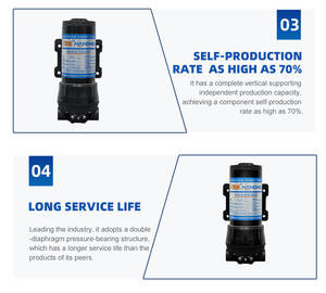 Pompa Booster RO Handwei 24VDC 1200GPD (Pompa a Diaframma con Motore DC) ad Alta Pressione per Depuratori d'Acqua, Distributori Automatici, Macchine da Caffè e Bevande - Product Image 4