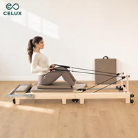 Lit de Pilates pliable et réglable Maple - Reformer multifonctionnel pour la maison et le studio de Pilates, entraîneur de core facile à assembler