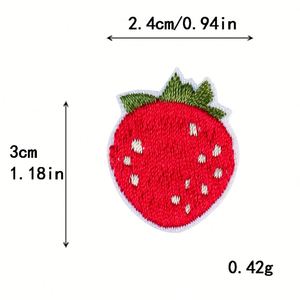 Petites Écussons en Tissu Colorés à Thermocoller avec Broderie de Fruits pour Vêtements d'Enfants - Product Image 4