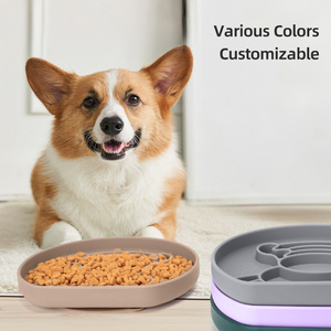 Tazón de silicona para perros de grado alimenticio, plato ecológico no tóxico para mascotas con base antideslizante, alimentador lento para cachorros, Idea de regalo de Navidad - Product Image 5