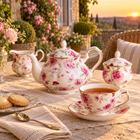 Nouvel ensemble de thé en porcelaine fine de style chinois, 4 pièces, pour le thé de l'après-midi, OEM ODM, vente en gros