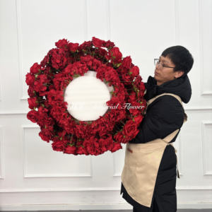 Forniture Floreali DKB all'Ingrosso, Sfera di Rose Rosse da 40 <span class=keywords><strong>50</strong></span> 60 70 80cm per Centrotavola e Decorazioni Matrimoniali - Product Image 5