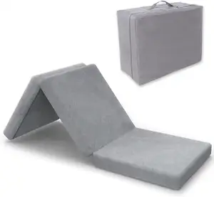 定制可折叠竹炭记忆泡沫折叠床垫成人三折客人床垫日式蒲团