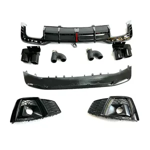 New Factory product car Aero kit body kit front lip fog lamp cover rear diffuser with pipe for Audi A5 F5 2022 2023+