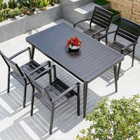 2024 été vente chaude ensembles de meubles de jardin rectangulaires de haute qualité toutes les tables et chaises en alliage d'aluminium pour le jardin extérieur