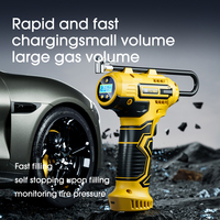 Faster Inflation Handheld Air Compressor Rechargeable Battery Powered Cordless Portable ABS Tire Tire Pressure Monitor Pressure