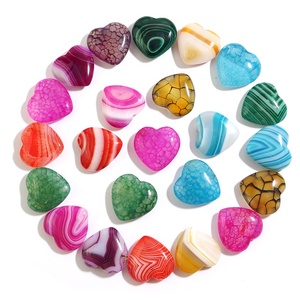 Perles d'<span class=keywords><strong>agate</strong></span> en forme <span class=keywords><strong>de</strong></span> cœur avec des veines <span class=keywords><strong>de</strong></span> <span class=keywords><strong>dragon</strong></span> et des rayures, pierres précieuses polies pour la décoration <span class=keywords><strong>de</strong></span> cristaux, artisanat, breloques, pierres <span class=keywords><strong>de</strong></span> cœur - Product Image 1