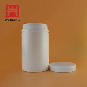 Garrafa de plástico redonda hdpe 1000ml, recipiente em pó de proteína de trigo