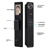 Serrure intelligente biométrique Tuya TTlock M7 Grade C avec reconnaissance faciale, empreintes digitales, RFID, contrôle WiFi via application, cloud, en alliage d'aluminium