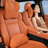 Coussin de soutien lombaire et appui-tête en mousse à mémoire de forme Nappa perforé et respirant pour voiture, pour BMW Toyota Honda