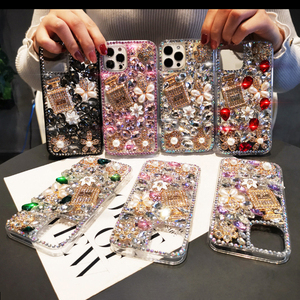 Di alta qualità colorato fatto a mano custom <span class=keywords><strong>cover</strong></span> per iphone vetro strass diamante donna custodia per <span class=keywords><strong>Samsung</strong></span> Bling <span class=keywords><strong>Cover</strong></span> - Product Image 2