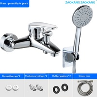Ensemble de robinetterie de douche Zaokang en cuivre massif, design moderne et minimaliste, mitigeur encastré en céramique pour eau chaude et froide, épaissi