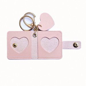 Mini album photo en cuir personnalisable avec logo, porte-clés pendentif pour couple, portable - Product Image 6