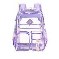 Vente chaude Gril Pvc Transparent Sac Étanche Mode Étudiant Enfants Sac À Dos Grande Capacité Mignon Bookbags