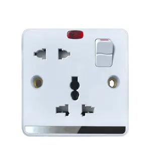 Factory Directly Wholesale White British Range Universal Multifunctional Neon Wall Socket Switches And Sockets Electrical