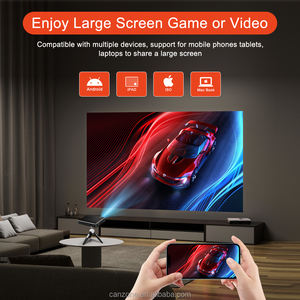 Mini <span class=keywords><strong>projecteur</strong></span> portable de poche Canzone <span class=keywords><strong>LED</strong></span> DLP 4K Ready avec 2 Go de RAM, <span class=keywords><strong>batterie</strong></span> intégrée, Android 9 et Wi-Fi pour l'extérieur - Product Image 3