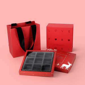 Caja rígida de chocolate con embalaje de bombones dulces Chocolates Joyful Cookie Candy Box con divisor, Ramadan Candy Date Cookie Box - Product Image 6