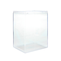 4 6 8 10 Inch Empilable pour Pop Vinyl Protector Auto Locking Acrylique Display Case avec Portable Plastic Hard Case 2mm Thickness
