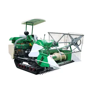 Cheap Farm Diesel Engine Rice Harvester Price Agriculture Small 4LZ-1.5 Full Feeding Rice Wheat Combine Harvester For Sale