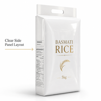 Sacs en plastique personnalisés de qualité alimentaire pour riz 5 kg 10 kg, sacs à fermeture éclair vides pour riz, sacs en Mylar PP pour 1 kg de riz, sacs en nylon pour l'emballage
