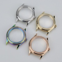 Caja de Reloj de Pulsera para Mujer, Estilo Simple y Popular, de Acero Inoxidable 316L de 38 mm, Compatible con Esfera de 28.5 mm, Movimiento NH34/5/6/8/70, Cristal Protector