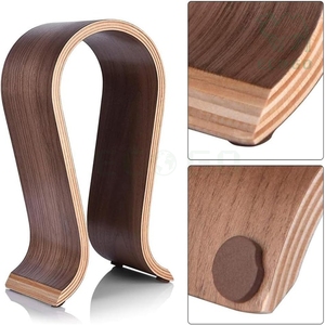 Luxury Modern Sustainable Wooden Storage Hanger Desktop Organizer Holder Display <b>Rack</b> Headphone Stand with Anti-slip Pad - Product Image 6