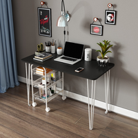 Dernier modèle de meuble moderne en bois Table d'ordinateur à pieds métalliques pour ordinateur avec pieds en épingle à cheveux