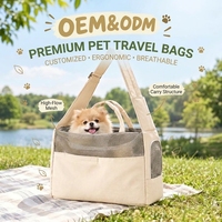 Sac de transport portable OEM ODM pour animaux de compagnie, respirant en maille, avec bretelles ergonomiques pour petits chiens et chats, pour les promenades en extérieur
