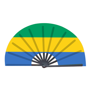 Abanicos Plegables de Bambú con la Bandera del Gabón al por Mayor, Abanico de Mano para Carnaval, Boda, Festival, Fiesta, Agencia de Viajes - Product Image 1