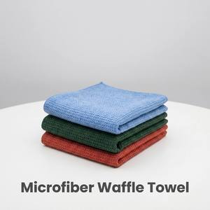 Paño de Limpieza de Microfibra Tipo Waffle Súper Suave de 40x40cm, 450GSM, 80% Poliéster, 20% Poliamida, Secado Rápido, Lavable, para Hogar, Vehículo y Vidrio - Product Image 1
