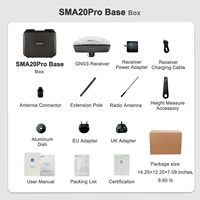 Station de base RTK SMA20 Pro, récepteur GNSS, équipement de topographie terrestre GPS, connexion avec drones/UAV, 1408 canaux, NOAA/PPK