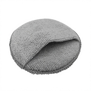 Esponja de Limpieza Redonda de Chenilla Gris para el Cuidado de Superficies de Vajilla, Paño de Limpieza Reutilizable - Product Image 1