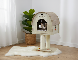 耐久性のあるキャットツリー、モダンな爪とぎ、多層ボードキャットコンド、卸売、定番人気のキャットハウス、簡単組み立て、ODM、OEM対応 - Product Image 5