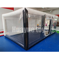 Offre Spéciale couleur mélangée noir et blanc personnalisé 5*3*2M tente de voiture gonflable tente de Garage couverture de voiture gonflable pour le stationnement de voiture
