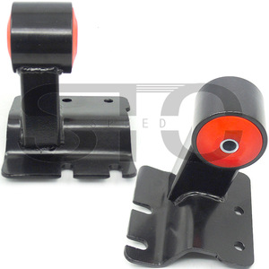 Supports de moteur pour Honda Civic Crx 1988 1991, pièces de rechange avant et arrière avec bagues en caoutchouc rouge - Product Image 2