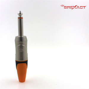 SREXACT SP102X-POG TS 1/4 ขั้วต่อปลั๊กโมโน 6A ขั้วต่อโทรศัพท์แบบตัวผู้ใช้งานง่าย วัสดุหน้าสัมผัสทองแดง วัสดุโลหะผสมสังกะสี - Product Image 2