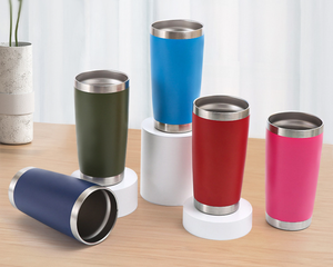 Custom Holiday Pattern 20 Oz Double Walled Stainless Steel Tumbler with Vacuum Insulation for <b>Hot</b> and Cold <b>Drinks</b> Perfect for Ou - Product Image 3