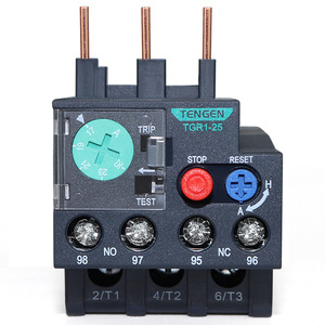 Relais de surcharge thermique Tengen TGR1-25 25A 380V Montage sur rail DIN NO/NC Relais de protection à bornes à vis - Product Image 1
