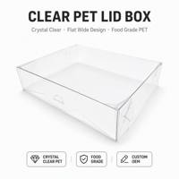 Boîtes pliantes en PET transparent recyclables et écologiques, emballages en plastique transparent imprimés sur mesure pour la vente au détail de cadeaux et de produits