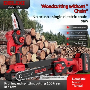 Scie à chaîne Delixi, scie à chaîne au lithium, scie de jardin, scie à main rechargeable, scie de taille, scie à bois, scie pour branches d'arbres fruitiers - Product Image 1