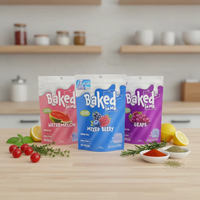 Pochette souple personnalisée en Mylar imprimée en héliogravure avec fermeture éclair pour snacks, fruits secs et aliments – Emballage réutilisable, flexible et recyclable