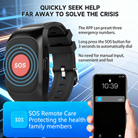 Montre connectée VA6 4G avec appel SOS à un bouton, détection de chute, protocole TCP, surveillance de la santé, localisation GPS et WiFi pour personnes âgées