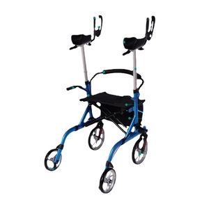 Carrito de compras para personas mayores, aleación de aluminio, ruedas de PU de 8 pulgadas, mango ajustable con freno de mano, ayuda para la movilidad de personas mayores - Product Image 2