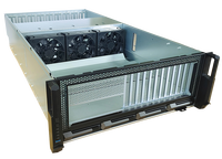 OEM Asrock 4.0/5.0 8-Card 4U GPU Server Chassis ATX bentuk faktor rak jenis dengan beberapa RTX 4090 Gaming AI casing komputer