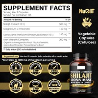 Complexe de santé masculine 7 en 1 Shilajit 500 mg, 210 capsules, magnésium L-thréonate, crinière de lion, maca, formule à base de plantes, complément énergétique