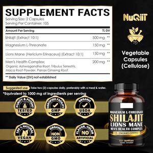7 in 1 Shilajit 500mg Kompleks Kesehatan Pria 210 Kapsul Magnesium L-Threonate Lion's Mane Maca Formula Herbal Suplemen Energi - Product Image 3