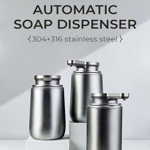 Neuer Wandmontierter Küchen-Seifenspender 300ml Edelstahl Automatischer Seifenspender Berührungsloser Küchenspüle-Seifenspender - Product Image 2