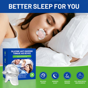 Dispositivo antironquidos Dispositivo de fijación de lengua Gel de sílice transparente Antirronquidos <span class=keywords><strong>Apnea</strong></span> del sueño nocturno Dispositivo auxiliar antironquidos Pro - Product Image 6