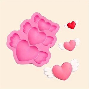 Angel <strong>Wings</strong> Silicone Mold Heart Shape For Cake Decorating Baking Chocolate Fondant Valentine'S Day - Product Image 3