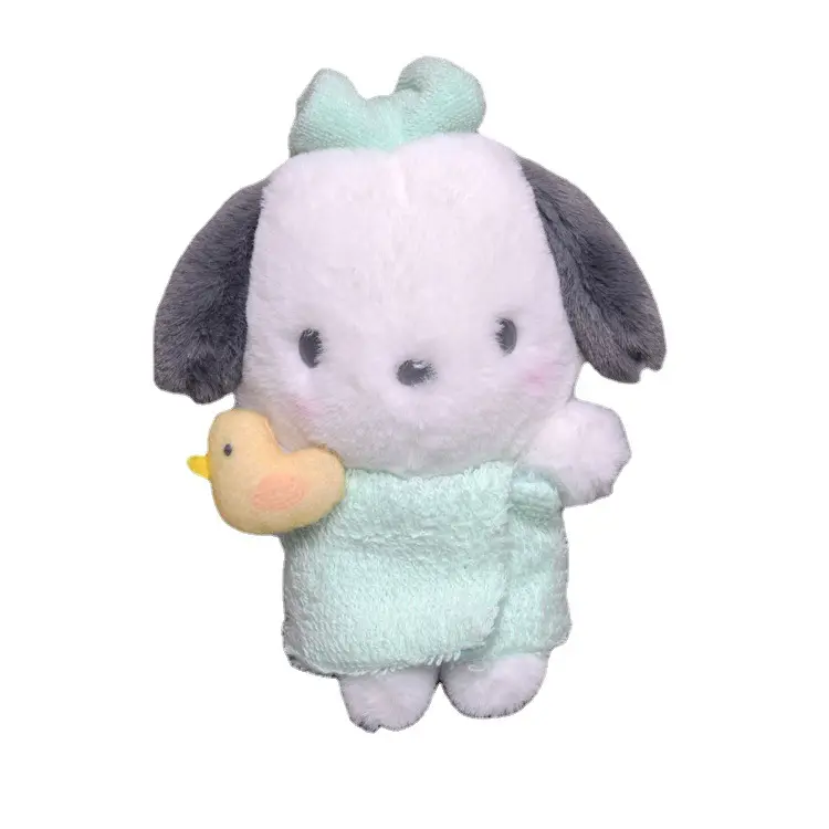 Japanese sanrio cute bath towel pudding dog melody Coulomb corn dog plush doll, bag pendant